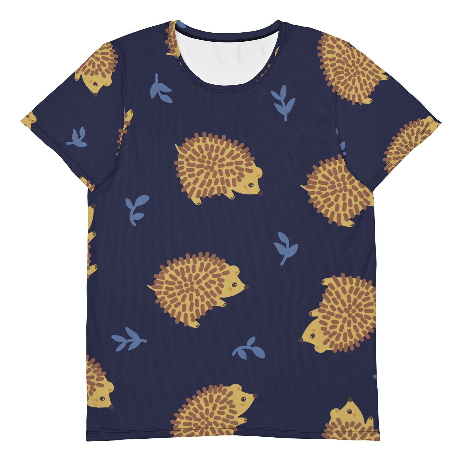 Men's Hedgehog Navy Pattern Athletic T-Shirt - Twinsies Shop