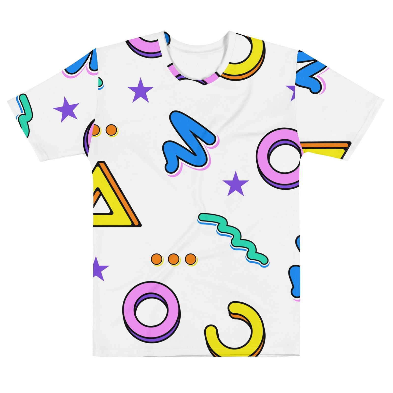 Men's 80s Party Pattern Crew Neck T-Shirt - Twinsies Shop