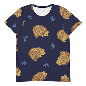 Men's Hedgehog Navy Pattern Athletic T-Shirt - Twinsies Shop