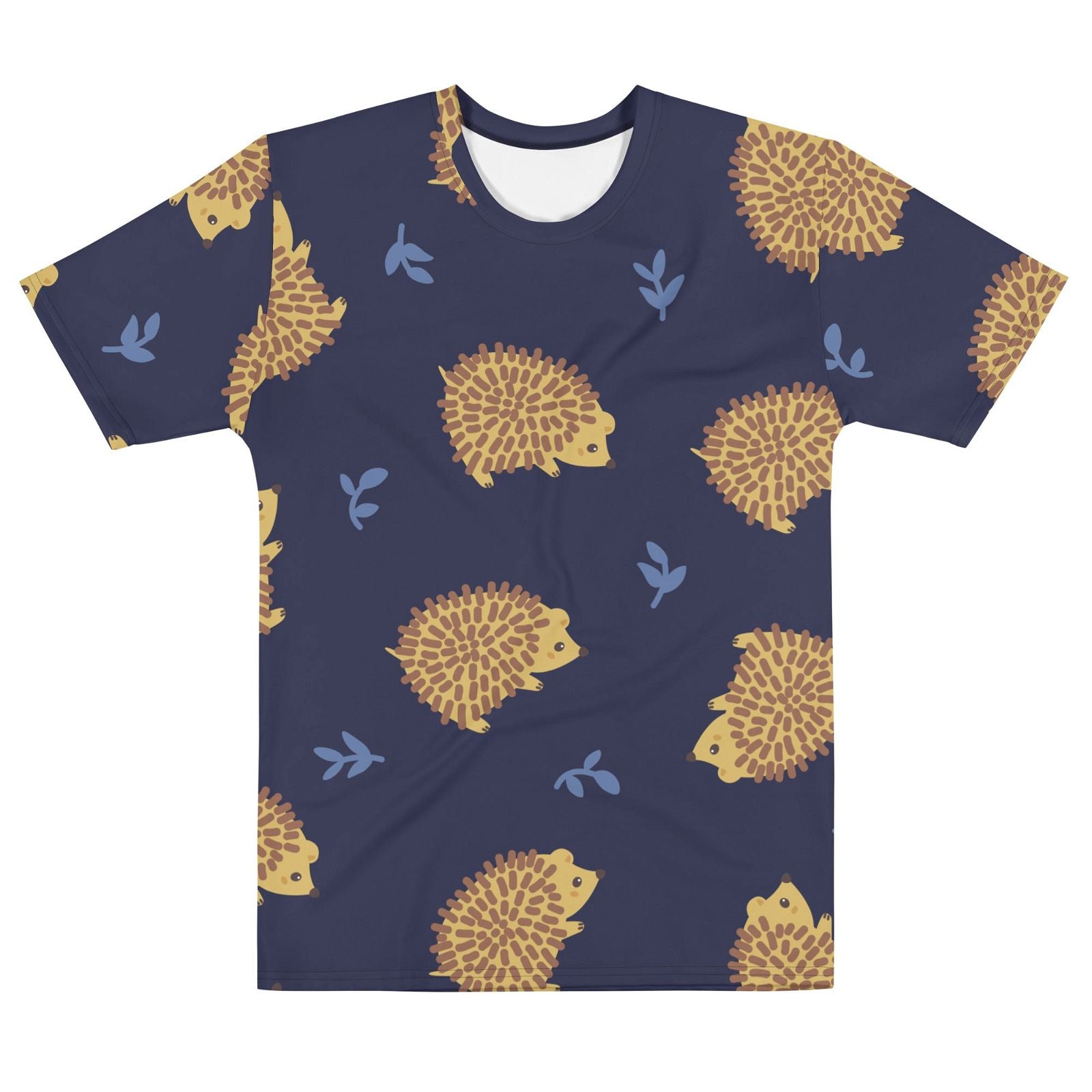 Men's Hedgehog Navy Pattern Crew Neck T-Shirt - Twinsies Shop