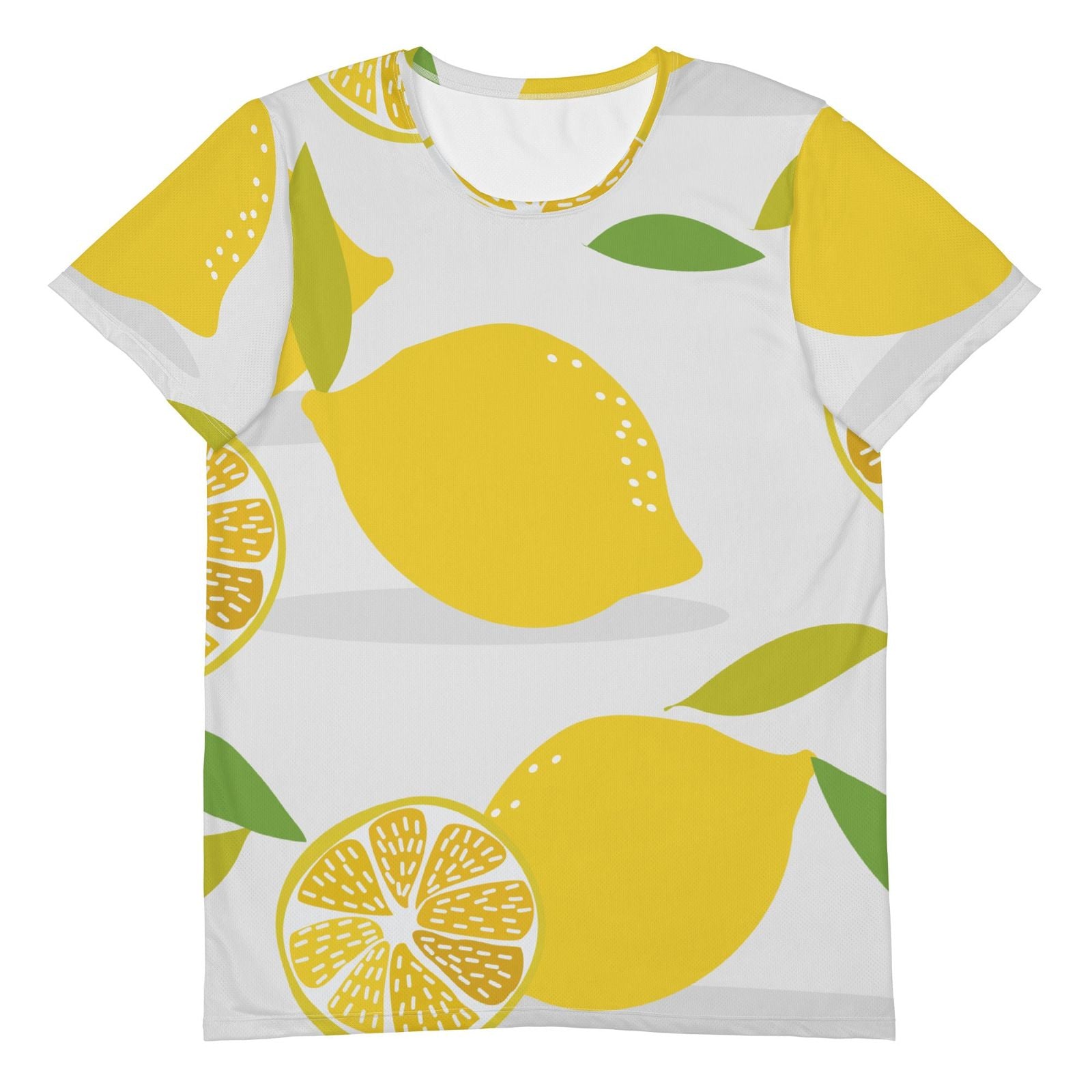 Men's Lemon Pattern Athletic T-Shirt - Twinsies Shop