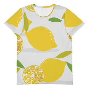 Men's Lemon Pattern Athletic T-Shirt - Twinsies Shop