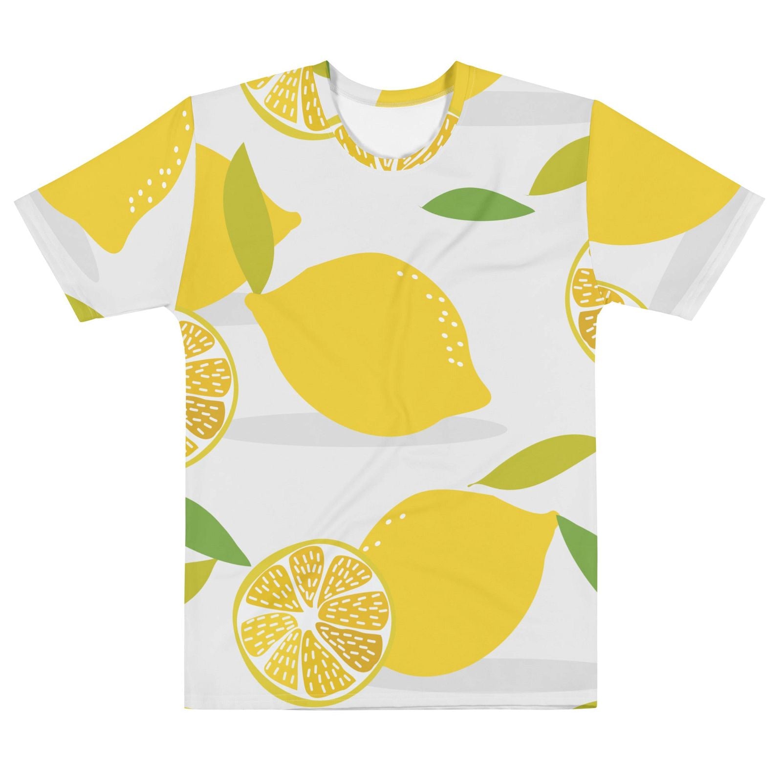 Men's Lemon Pattern Crew Neck T-Shirt - Twinsies Shop