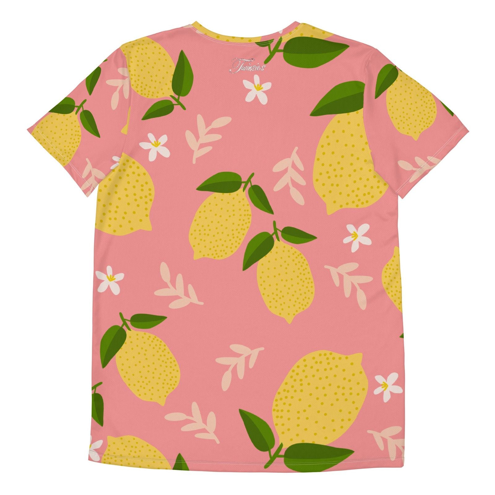 Men's Lemon Pink Pattern Athletic T-Shirt - Twinsies Shop