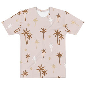 Men's Palm Tree Pattern Crew Neck T-Shirt - Twinsies Shop