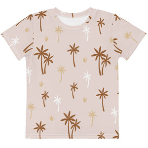 Toddler's Palm Tree Pattern Crew Neck T-Shirt - Twinsies Shop