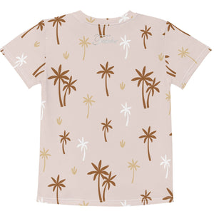 Toddler's Palm Tree Pattern Crew Neck T-Shirt - Twinsies Shop