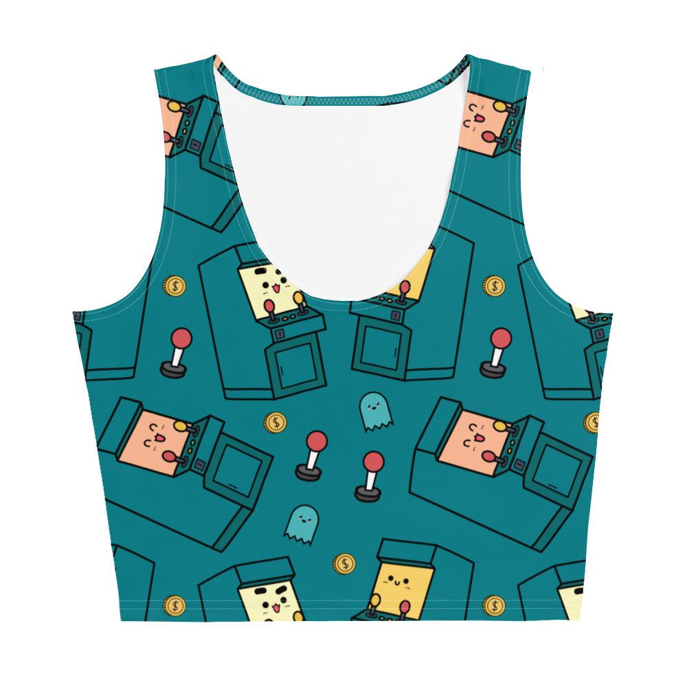 Women's Arcade Gamer Pattern Crop Top - Twinsies Shop