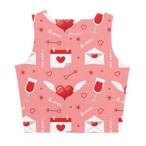 Women's Be Mine Pattern Crop Top - Twinsies Shop