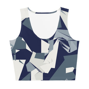 Women's Blocky Camo Pattern Crop Top - Twinsies Shop