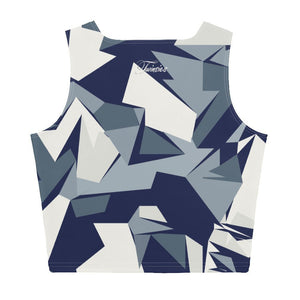 Women's Blocky Camo Pattern Crop Top - Twinsies Shop