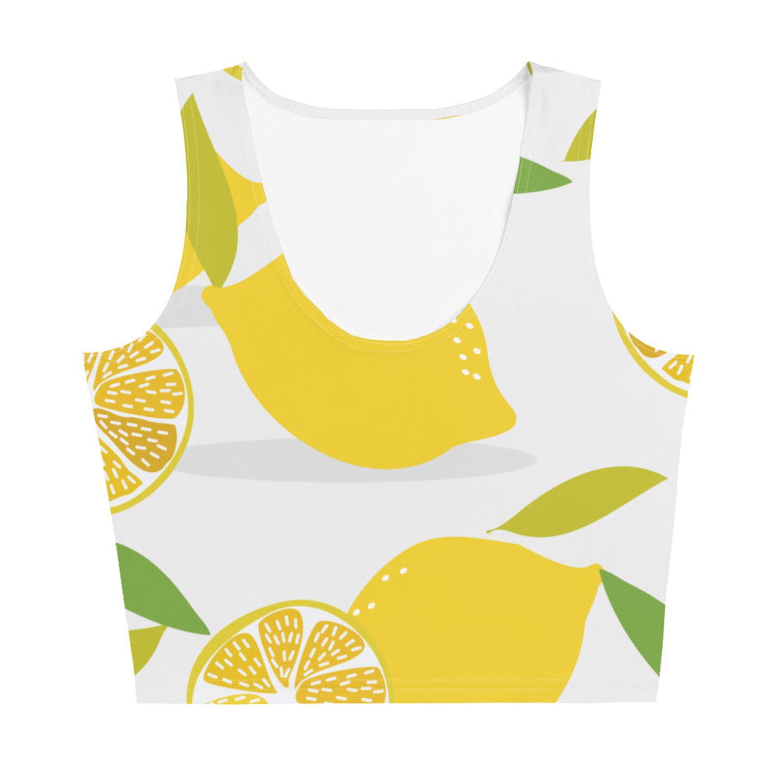 Women's Lemon Pattern Crop Top - Twinsies Shop