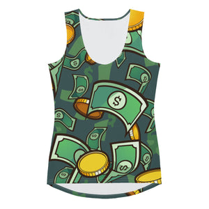 Women's Money Pattern Tank Top - Twinsies Shop