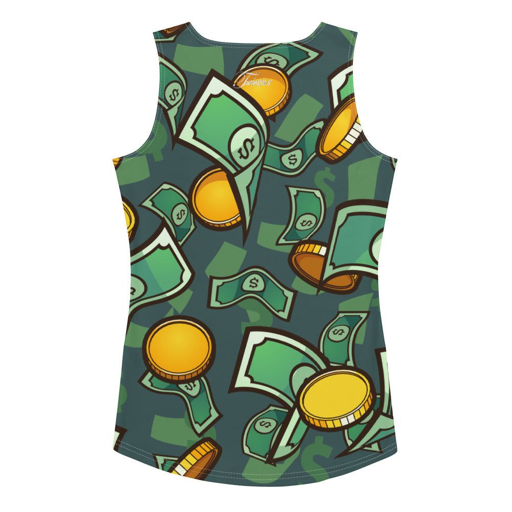 Women's Money Pattern Tank Top - Twinsies Shop