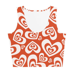 Women's Nested Hearts Pattern Crop Top - Twinsies Shop