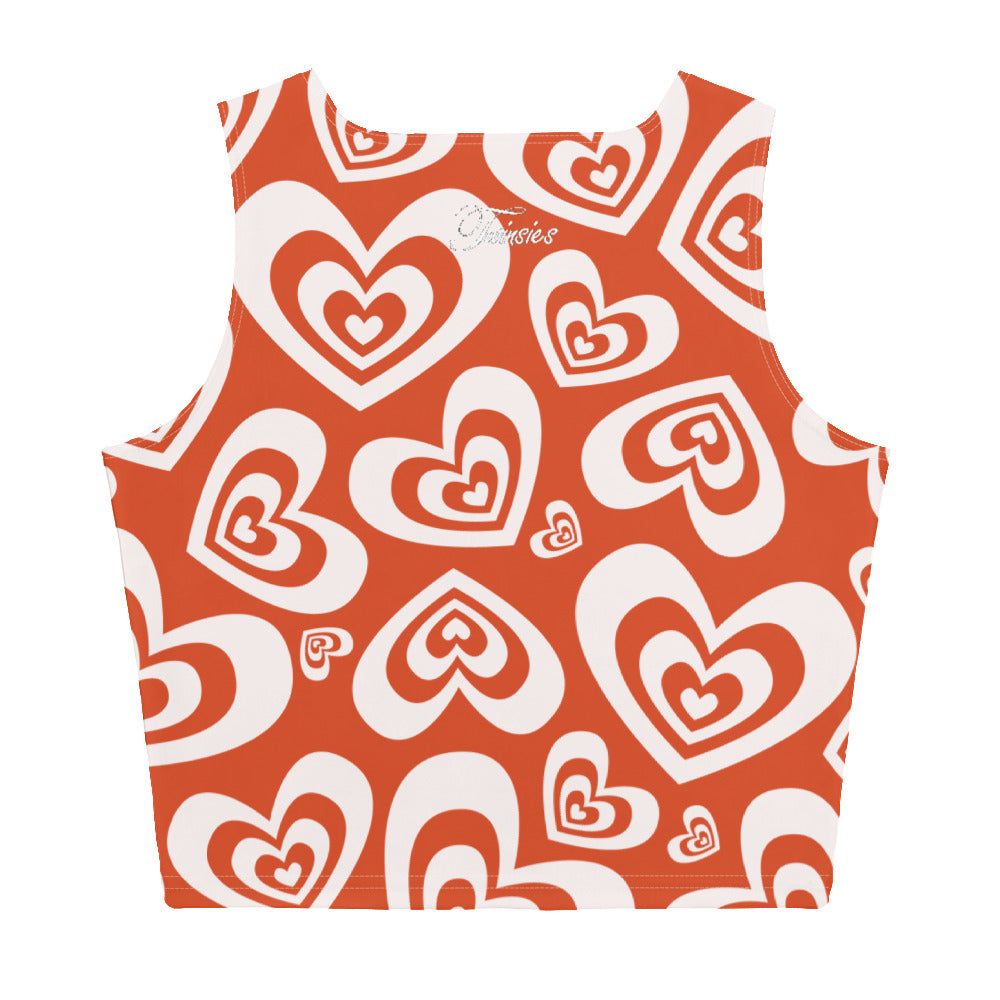 Women's Nested Hearts Pattern Crop Top - Twinsies Shop