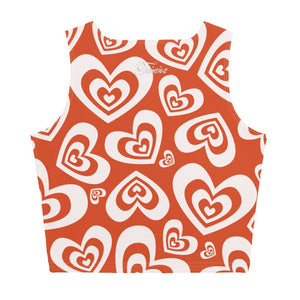 Women's Nested Hearts Pattern Crop Top - Twinsies Shop