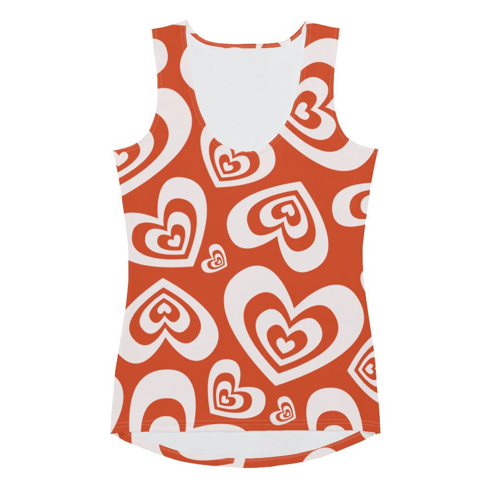 Women's Nested Hearts Pattern Tank Top - Twinsies Shop