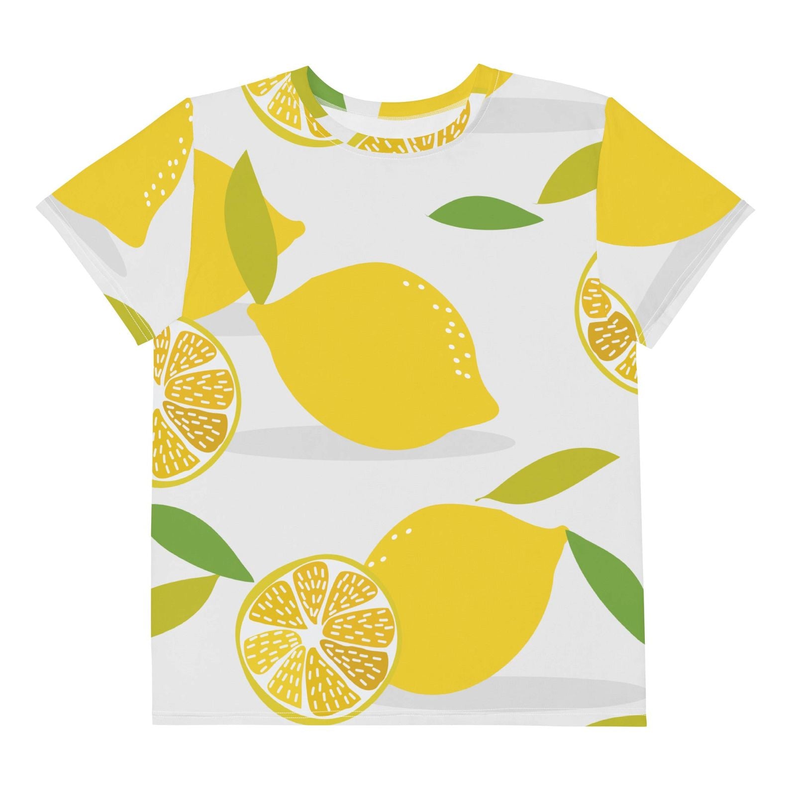 Youth's Lemon Pattern Crew Neck T-Shirt - Twinsies Shop