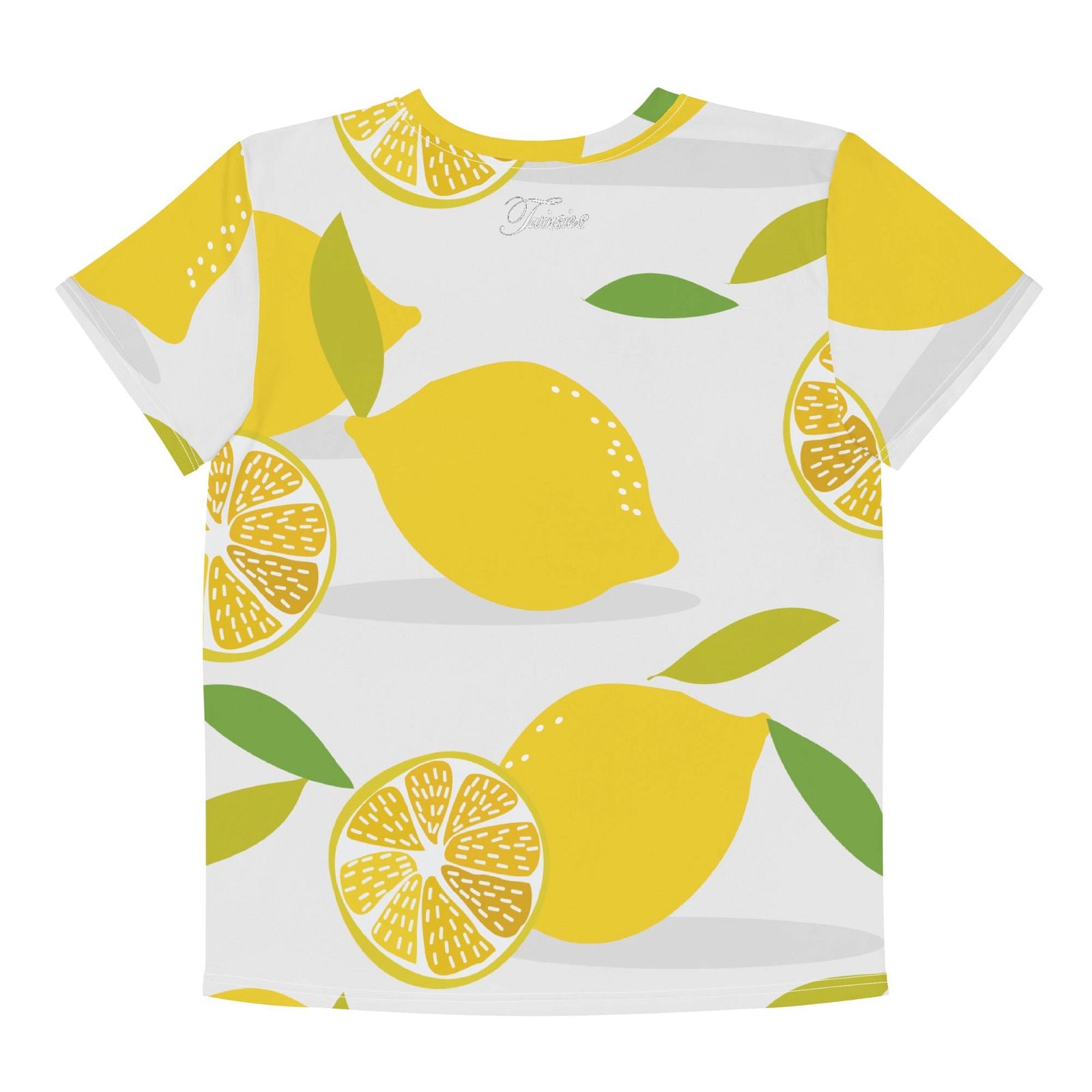 Youth's Lemon Pattern Crew Neck T-Shirt - Twinsies Shop